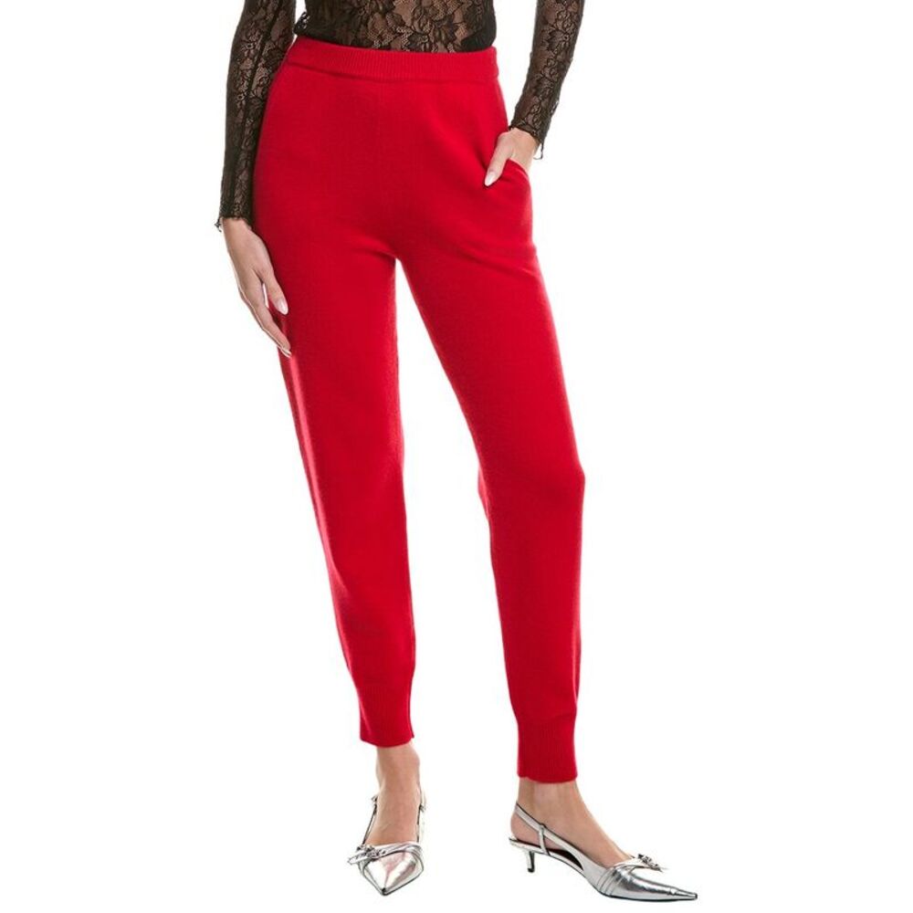 Carolina Herrera Womens Cashmere-Blend Jogger Pant, Red
